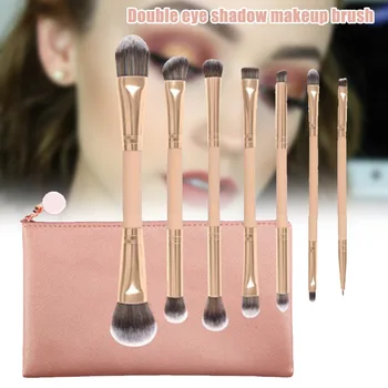 

7pcs Professional Double-sided Makeup Brush Set Blush Eyeshadow Concealer Nose Lip Foundation Brushes Brush Tool Kit Best Price