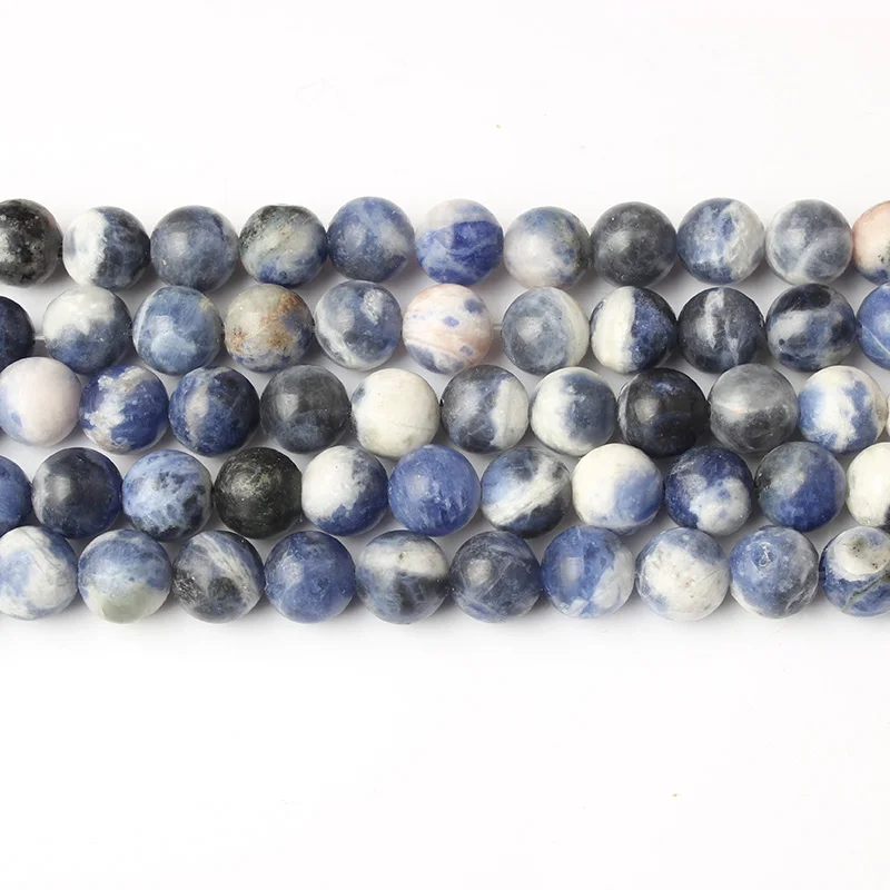 

linxiangNatural blue circular beads 4/6/8/10/12 mm suitable for DIY bracelet necklace accessories factory direct sales