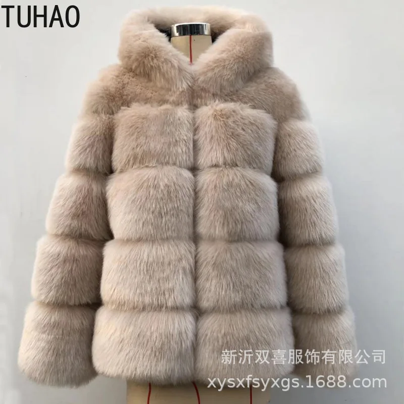 TUHAO зимнее модное женское меховое пальто из искусственного меха пальто размера плюс 3XL 2XL Женская Толстая теплая меховая куртка с длинным рукавом Верхняя одежда WM52