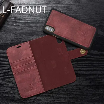 

Magnetic Leather Wallet Case For iPhone X Xr Xs Max Flip Purse For iPhone 8 7 6S 6 Plus 5 5S SE 360 Protective Kickstand Cover