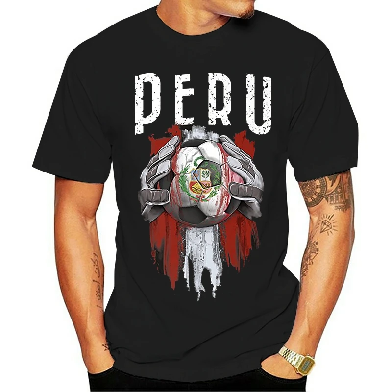 Мужская футболка с коротким рукавом в стиле хип-хоп Перуанская изображением