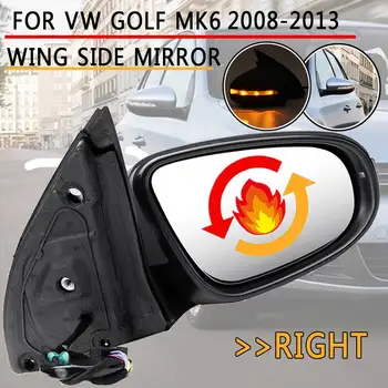 

6Pin Right Side Heated Rear View Mirror For VW GOLF MK6 2008 2009 2010 2011-2013 Indicator Light Rearview Mirror Assembly Holder