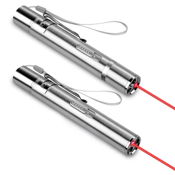 

2 Pcs Catcher Pointer Toys for Cats USB Rechargeable Mini Dogs Cats Pets Interactive Toys with 3 in 1 Multi Pattern