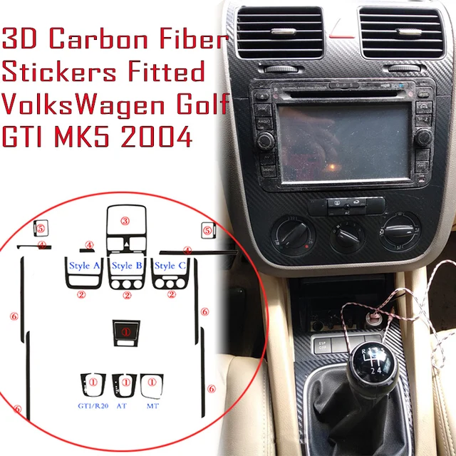 Upgrade o Interior do Seu Volkswagen Golf GTI MK5 com Decalques de Fibra de Carbono Upgrade o Interior do Seu Volkswagen Golf GTI MK5 com Decalques de Fibra de Carbono