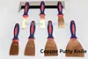 1pcs Width25-125mm, L200mm, Thick 1.5mm Copper plastic handle putty knife Red Copper putty knife  Putty spatula Hand Tools Parts 2