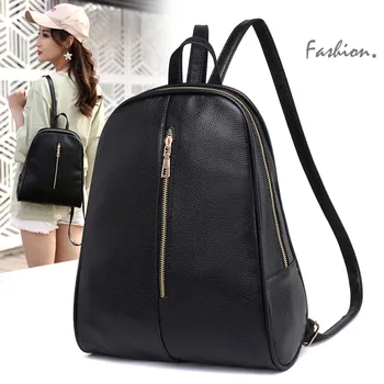 

2020 Women's Leather Backpack Female Fashion Zipper School Bags for Teenage Girl Large Capacity Backpack Women Mochila Feminina
