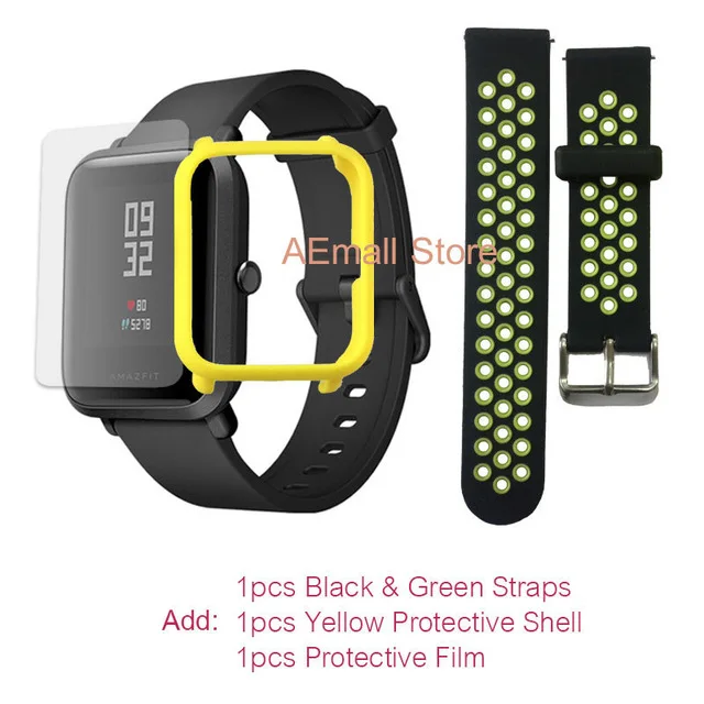 GreenYellow Film Huami Смарт-часы Amazfit Bip gps Smartwatch Android iOS монитор сердечного ритма 45 дней Срок службы батареи IP68 всегда на дисплее - Цвет: GreenYellow Film