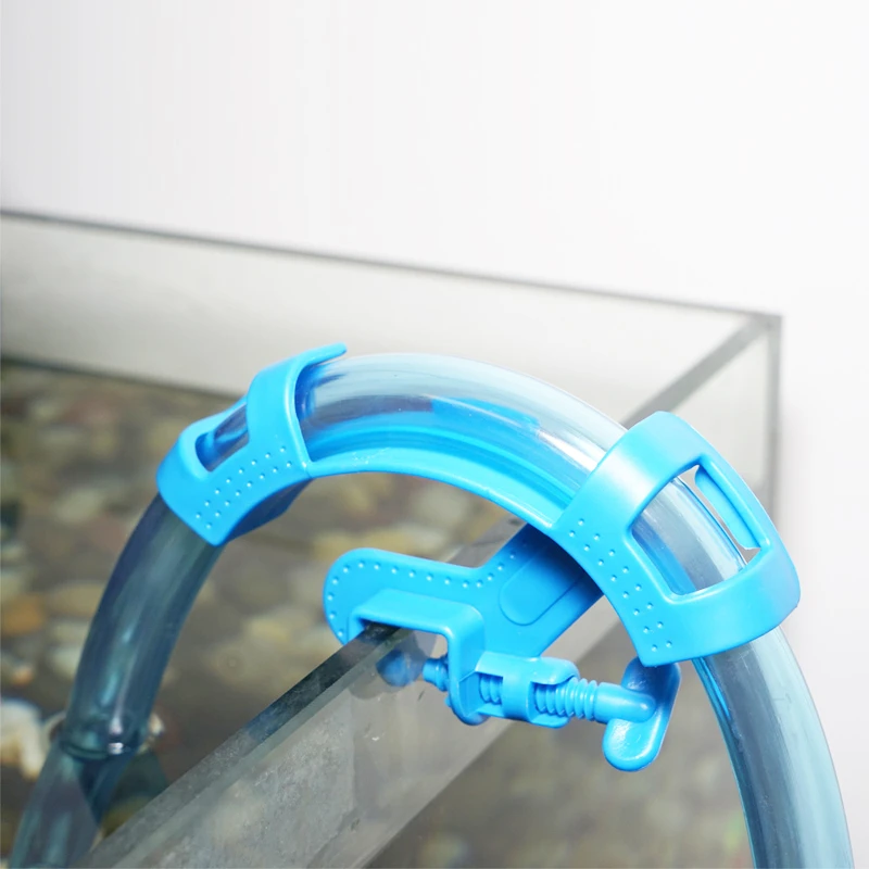 Аквариум для аквариума фиксированная водяная труба зажим фильтр водяного бака 12 см Пластиковый Синий прочно удерживающий не скользящий фиксирующий Зажим