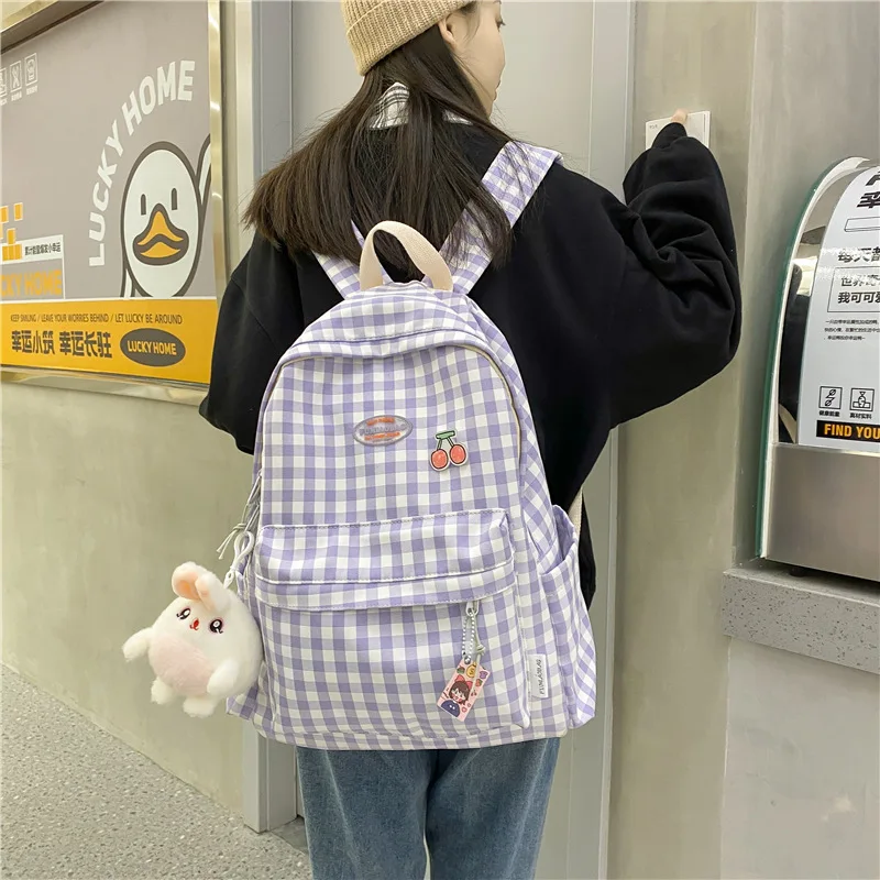 Kawaii Korea Style Lattice Harajuku Backpack