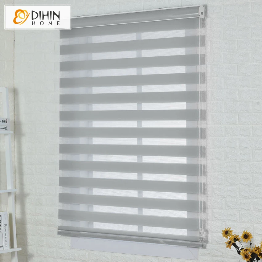 Luxury Blackout Curtains Custom Made Double Layer Blind Modern Zebra Blinds Rollor Cut To Sizes | Дом и сад
