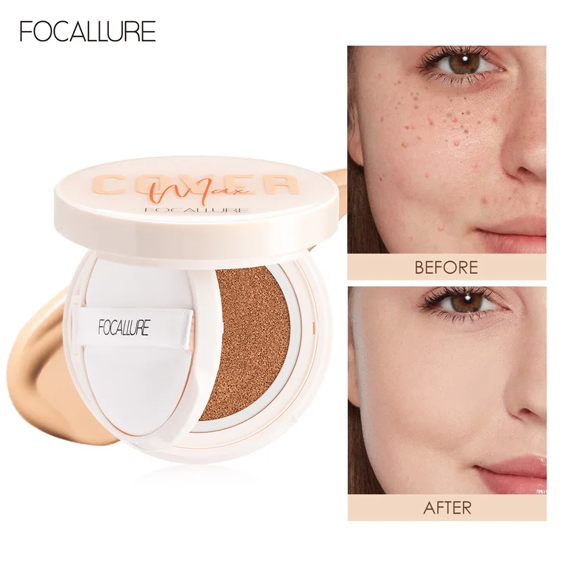 

FOCALLURE Foundation Cream Matte Natural Plant Skin Nourish Moisturizing BB Cushion Foundation Waterproof Long-lasting Face Cr