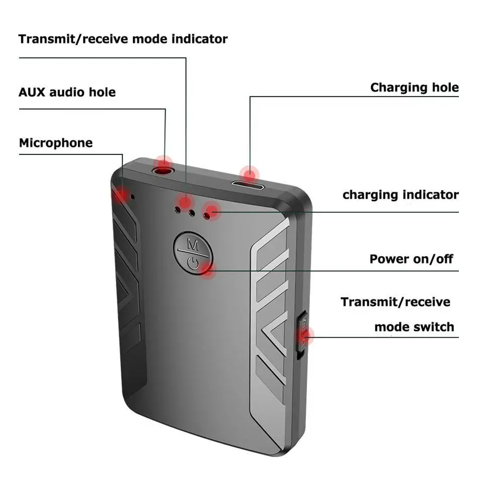 Bluetooth 5 0 Audio Transmitter Receiver Pair with TWO Headphones 3 5mm AUX RCA Wireless Adapter for TV PC Car Speaker