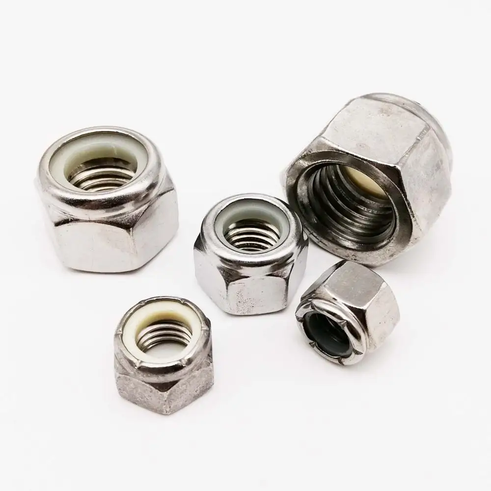 A2 Nylock Lock Nut 20 Pack 1/4 UNC Stainless Steel 