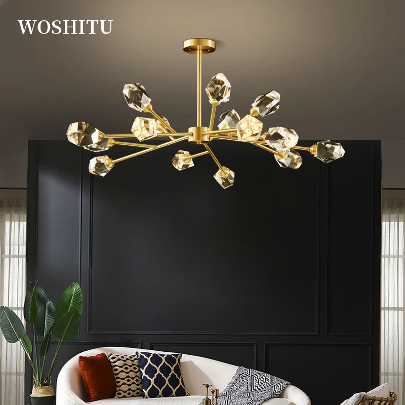 

2020 Modern Ceiling Crystal Chandelier for Bedroom/Dining/Living Room LED Three Color Temperatures Luxury Indoor Lighting