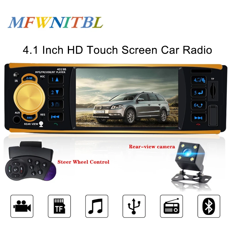 LTB FM 4019B 4 1 дюймов HD Din автомагнитола автомобиля аудио стерео USB AUX Bluetooth магнитола