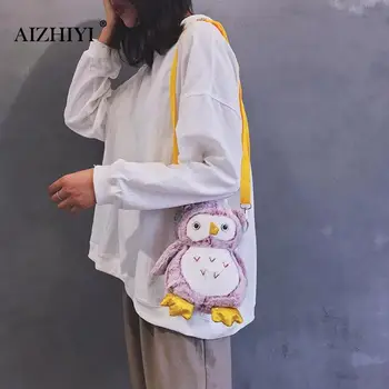 

Women Cute Cartoon Animal Shoulder Crossbody Bag Plush Small Messenger Bag Mini Bag Crossbody Shoulder Bag For Girls bolso mujer