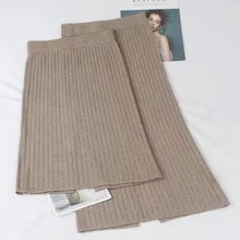 ONLYSVTER 60-80 см осень зима теплая Женская юбка-карандаш Модный повседневный вязаный край юбка длинные женские трикотажные юбки