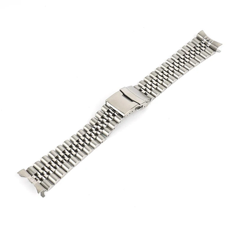 

316L Stainless steel 22mm Brush Polish solid Stainless Steel jubilee Watch Strap band Curved end for SKX007 SKX009 7002 Watch
