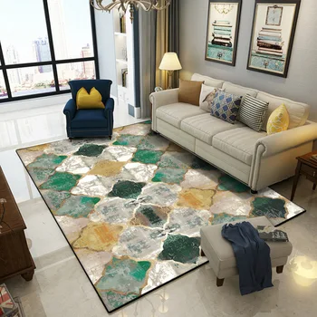 

Retro European-style Moroccan Style Bedroom Living Room Door Mat Non-slip Bedside Carpet Floor Mat