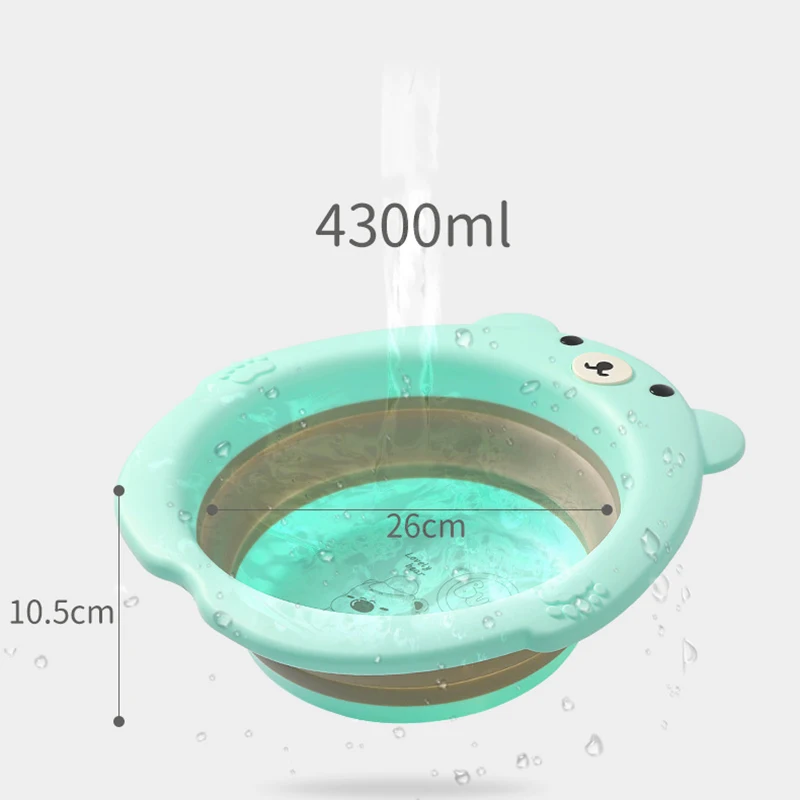 Baby Wash Basin Foldable Plastic Nursing Newborn Portable toddler health travel cartoon Pots wash basin Nursery