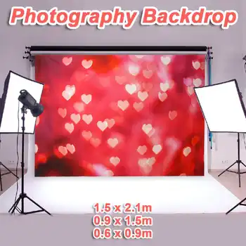 

Romantic Heart Shaped Light Spots Board Background Photography Wedding Valentines Day Photography Backdrop for Photo Studio