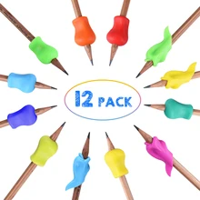 12 шт., Детская гелевая ручка, силиконовая ручка для коррекции рыбы, держатель для ручки, коррекция осанки, инструмент для письма, канцелярские принадлежности для студентов