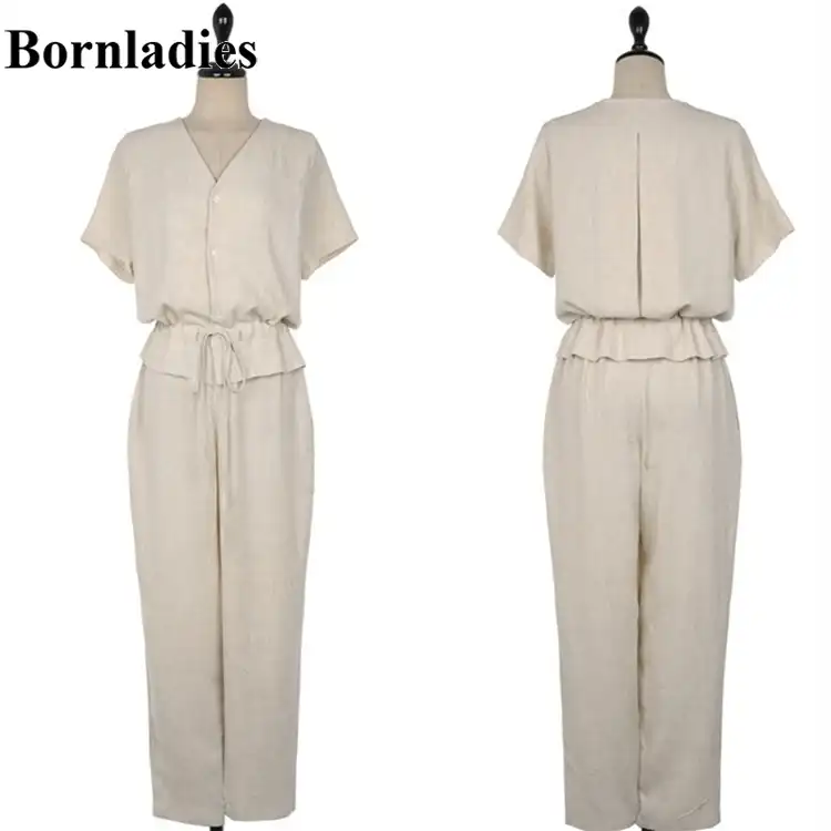 linen two piece jumpsuit