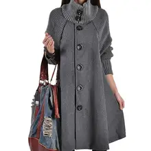 Женское повседневное длинное платье в стиле пэчворк с воротником-стойкой и рукавами-фонариками, повседневное, уличное, уличное и т. д. зимнее пальто