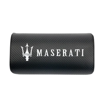 

car neck pillows both side pu leather single headrest for Maserati Quattroporte Ghibli GranTurismo Gran Cabrio Levante styling
