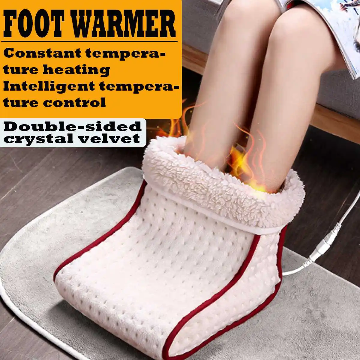 

US/EU Electric Warm Heated Foot Heating Pad Warmer Washable Heat 5 Modes Heat Settings foot Warmer Cushion Thermal Feet Warmer