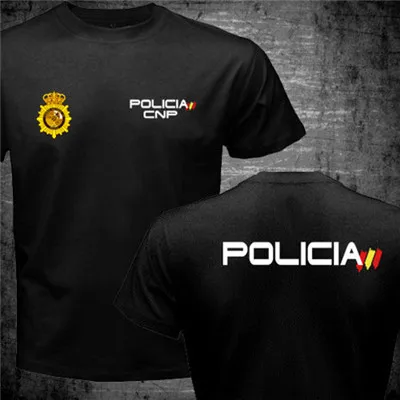 Espana Policia Spain National Police Cnp Uip Upr Anti Riot Swat Geo Goes Special Forces Men T-Shirt Double Side |