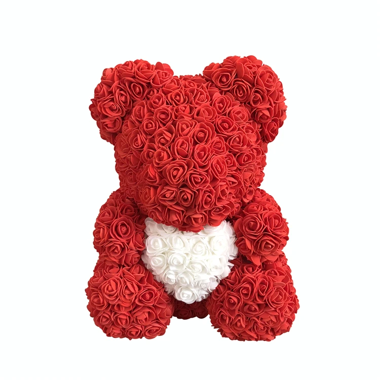 Ликвидация 40 см Румяна наш en peluche Роза наша Роза искусственное dcoration cadeau du Jour de Valentine - Цвет: 40cm