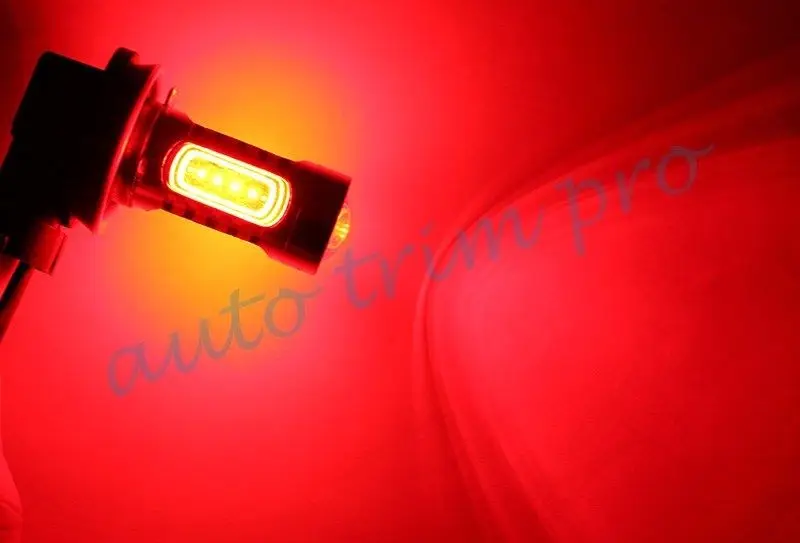  2Pcs H11 H8 12V 7.5W LED Red Color Fog Light Bulbs Lens Projector Driving Foglight Lamp Accessories - 4000227286238