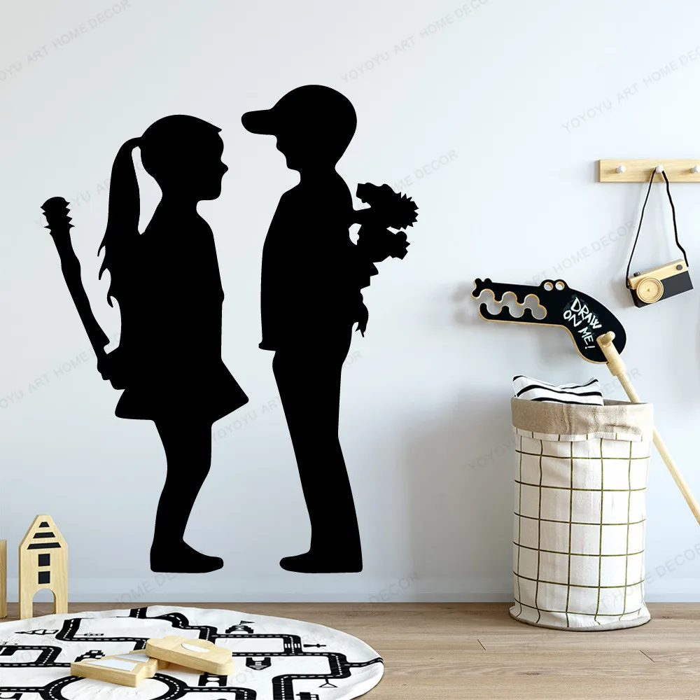 Съемная Настенная Наклейка Banksy для мальчиков и девочек домашний декор детской