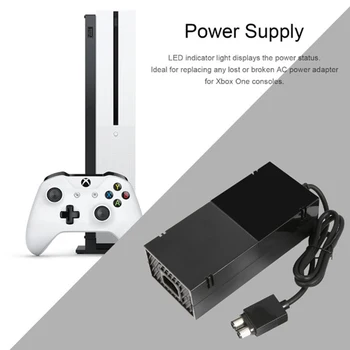 

100-240V 2A Adapter Power Supply Charger Cord Mains Brick for X-BOX ONE Console with LED Indicator Light Ideal Replacement
