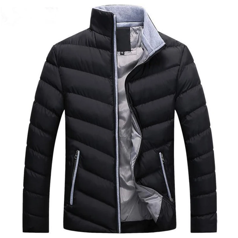 Куртка осень зима мужские ветровки Hombre Invierno VogueHooded из хлопка со стоячим