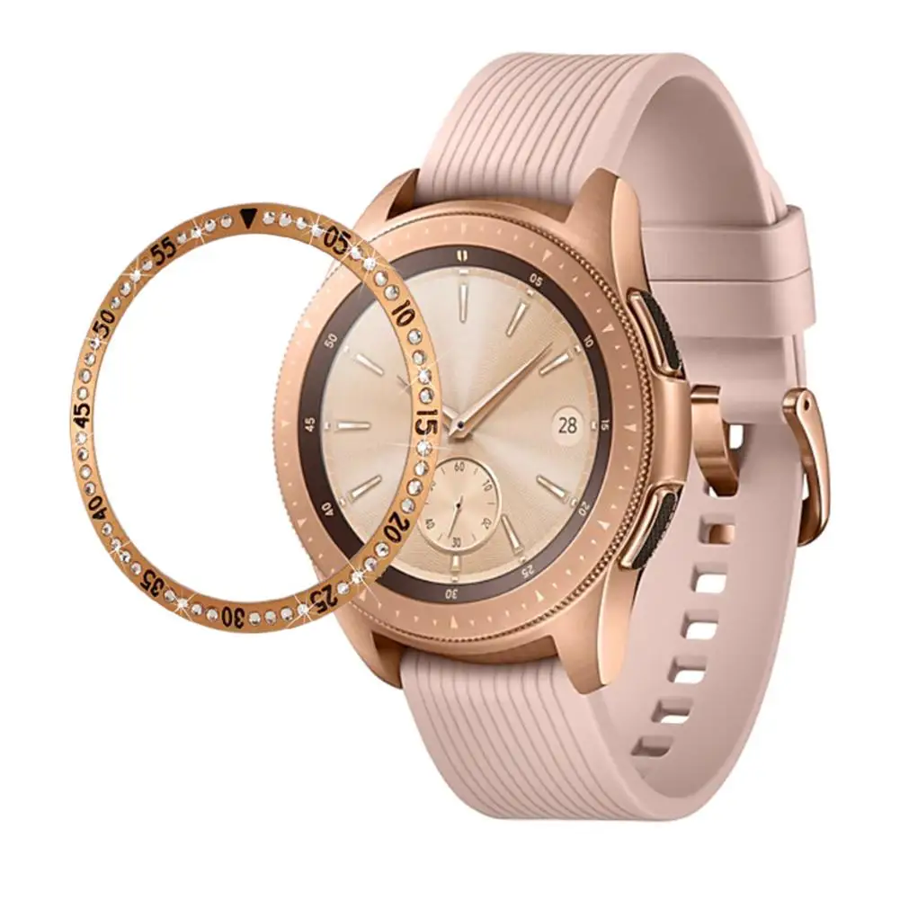 

Smart Watch Cover Protection For Galaxy Watch 42MM 46MM Bezel Ring Smart Watch Accessories Adhesive Cover Anti Scratch Metal