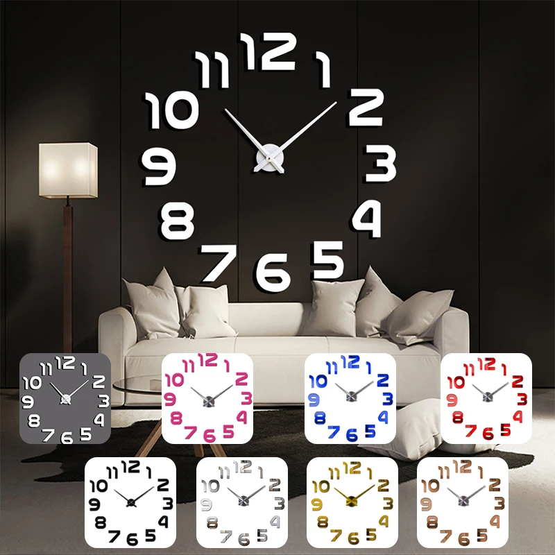 2020 Free Shipping New Clock Watch Wall Clocks Horloge 3d Diy Acrylic Mirror Stickers Home Decoration Living Room Quartz Needle | Дом и сад