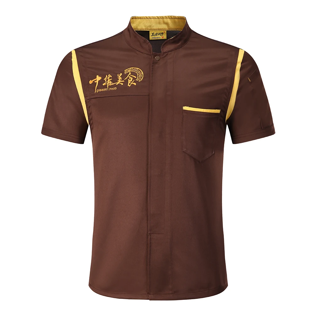 wholesale Sushi costume workwear summer short sleeves Restaurant uniforms shirts cooking chef coats M-4XL jackets work clothes