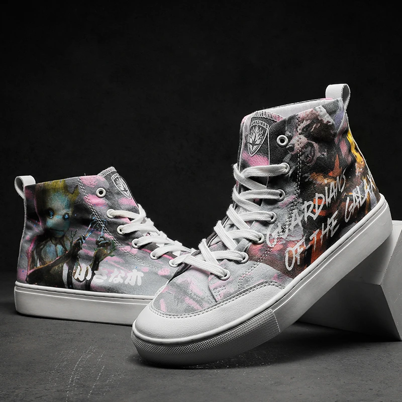 

2020 new men's vulcanized shoes white sneakers men's black shoes outdoor walking high-top shoes breathable men's yellow casual s