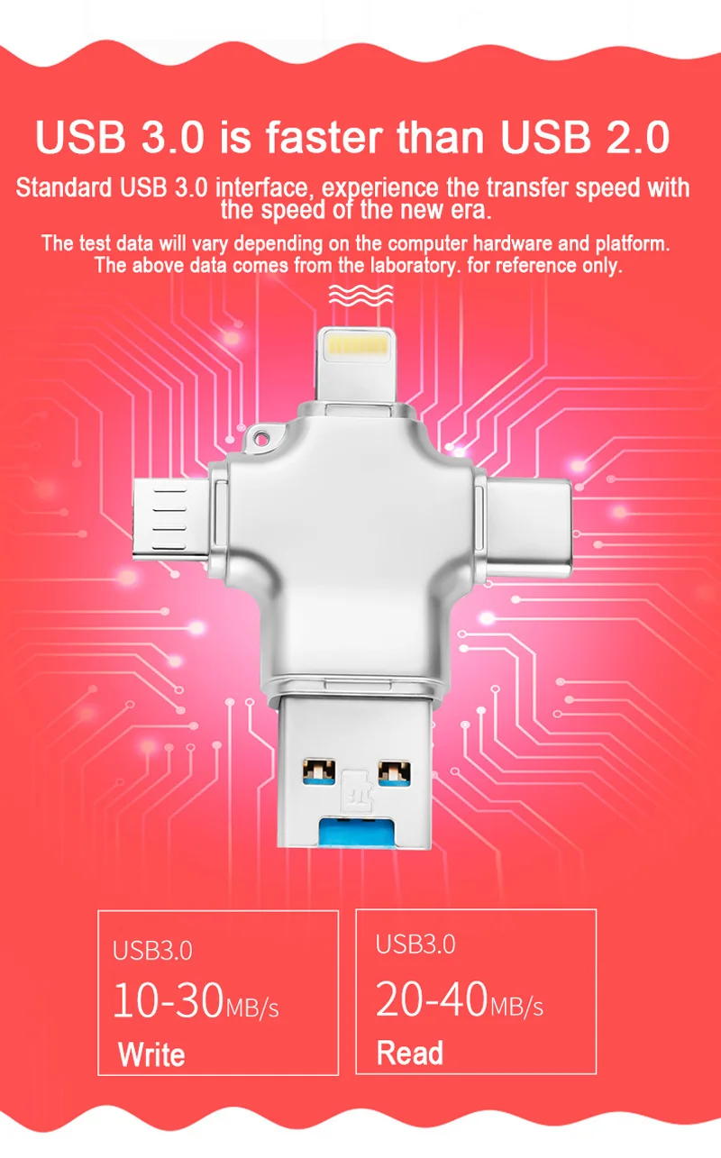 Картридер card reader кардридер 4 в 1 usb 3,0 мульти смарт-считыватель карт памяти OTG Тип c адаптер мини кардридер micro SD/TF microsd для iphone адаптер ноутбука переходник usb карт ридер кард ридер переходник