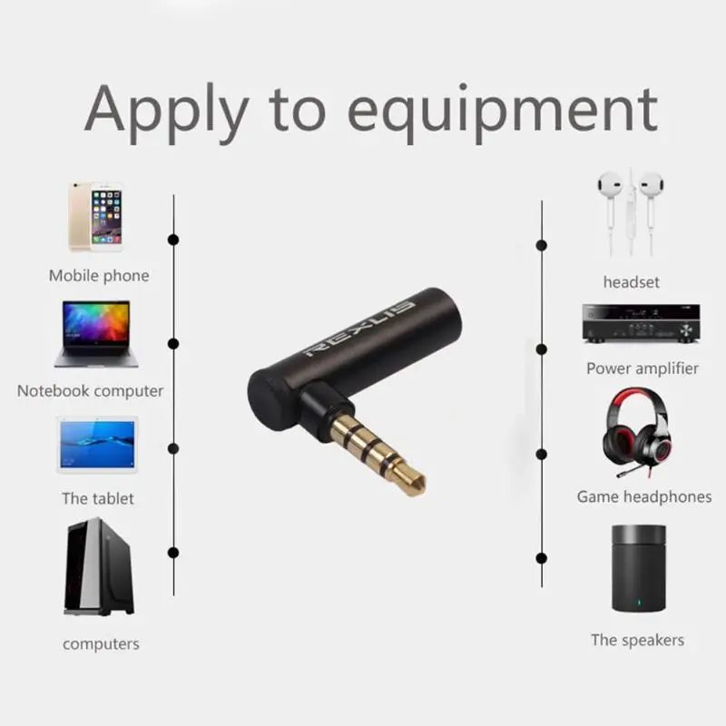 

Gold Plated Male to Female 90 Degree Right Angled Audio Converter Audio Microphone Jack Stereo Plug Connector 3.5mm Mini Portabl