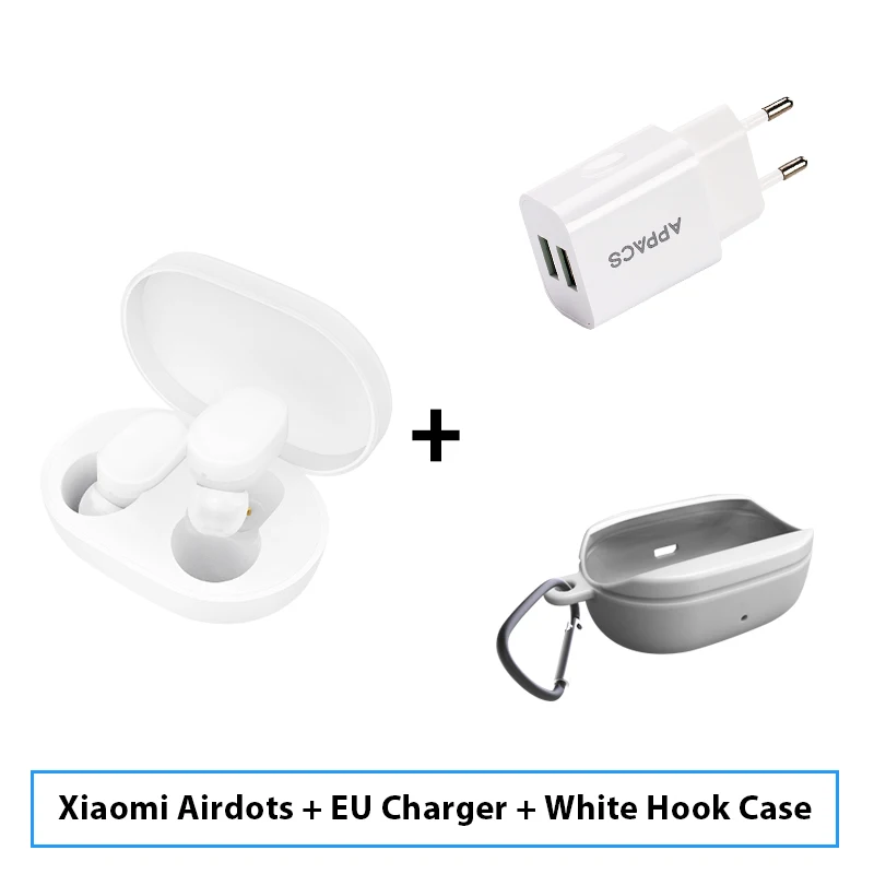 Xiaomi Mijia Airdots TWS Беспроводные Bluetooth 5,0 наушники вкладыши Молодежная версия стерео бас с микрофоном свободные Наушники управление AI - Цвет: Add EUPlug WhiteHook