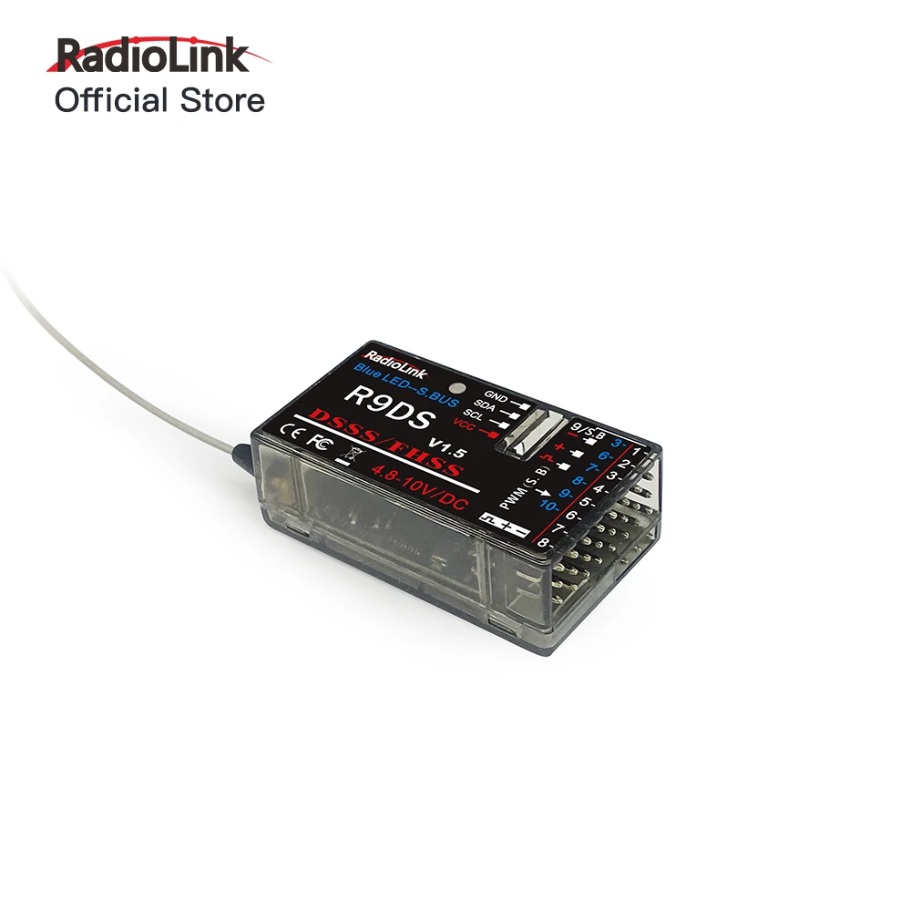 Радиоуправляемый приемник Radiolink R9DS 2 4 GHz 10CH SBUS/PWM Signal DSSS/FHSS Spread Spectrum совместим с