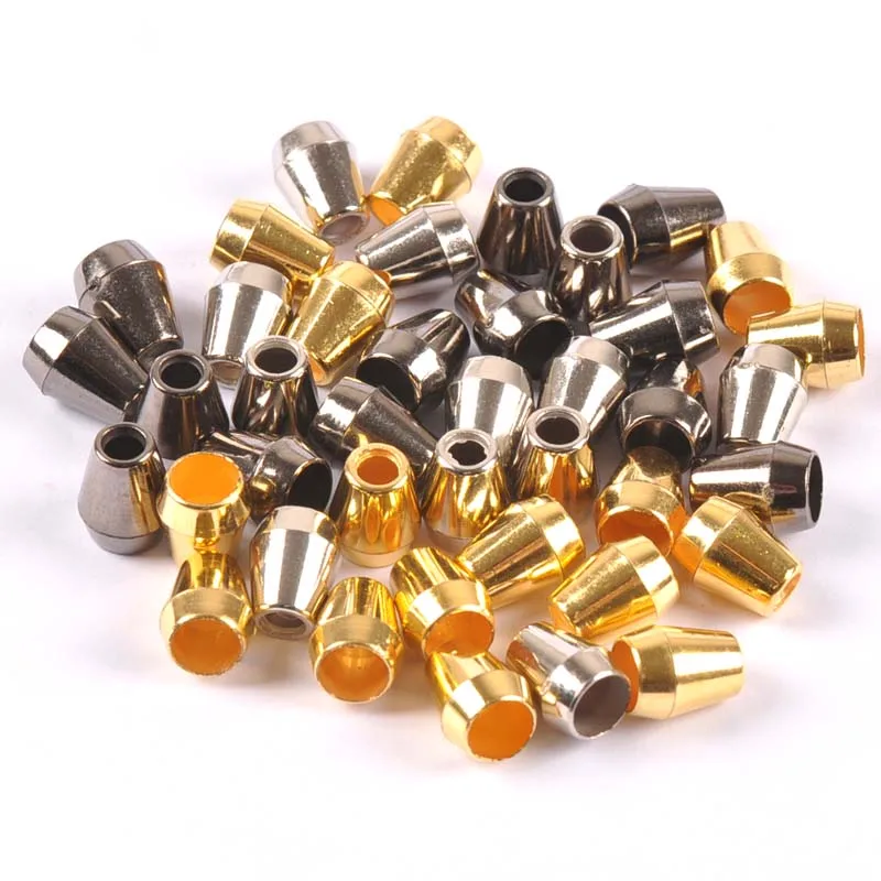 Description Picture 4 of item50pcs Silver/Golden Plastic Bell Stopper Without Lid Cord Lock Ends Toggle Clip Rope for Sportswear Backpack Bags DIY Kits