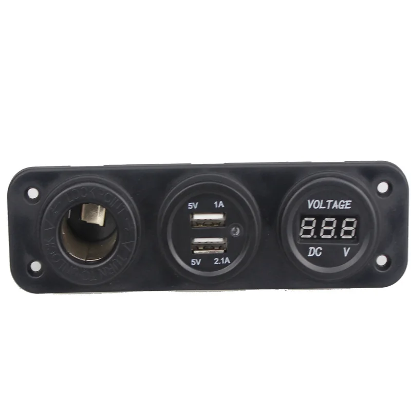 Универсальное автомобильное зарядное устройство для мотоцикла двойной адаптер