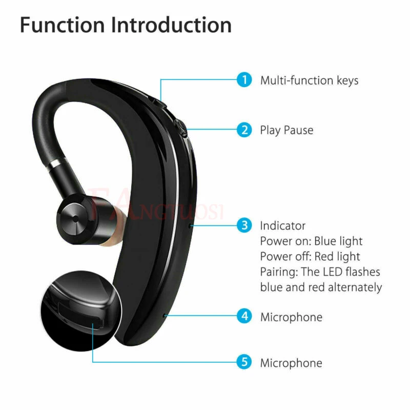 FANGTUOSI новые деловые Беспроводные наушники с шумоподавлением Спортивные Bluetooth наушники с микрофоном