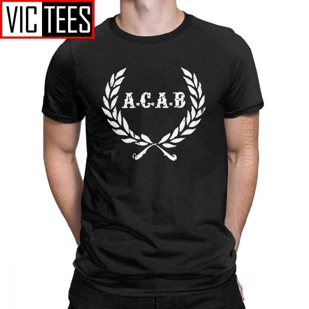 Мужская футбольная Футболка ACAB A C B 100% хлопок новинка футболка с круглым