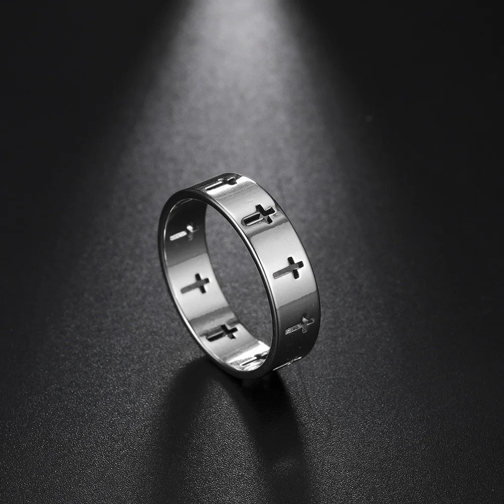 Skyrim Hollow Cross Men's Women's Stainless Steel Engagement Couple Rings 2025 Jewelry Anniversary Gifts couples rings stainless steel ring finger ring wedding rings wedding ring ring set