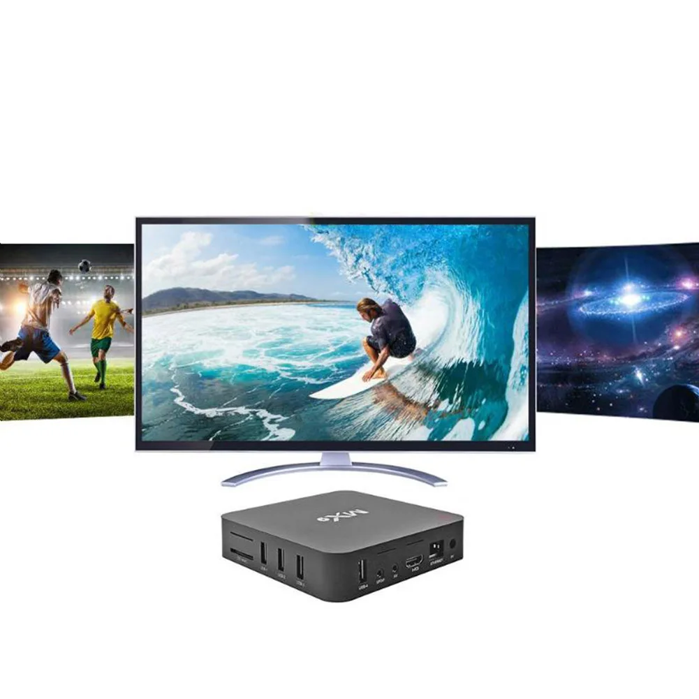  Hot Sale MX9 4K Quad Core 2GB RAM 16GB ROM Android 7.1 TV BOX 2.0 HD HDMI SDs Slot 2.4GHz WiFi Set 